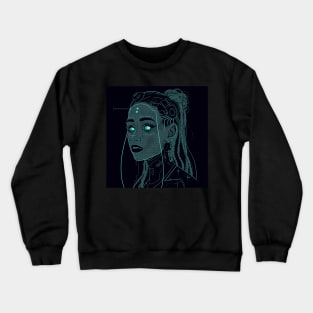 sci-fi fembot Crewneck Sweatshirt